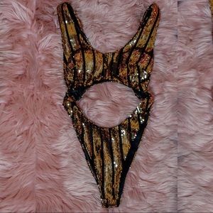 Gold Sequin Bodysuit